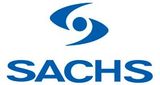 Un logotipo azul y blanco para Sachs con 