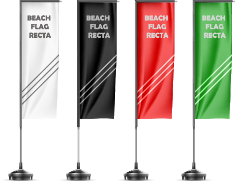 Beach flag recta