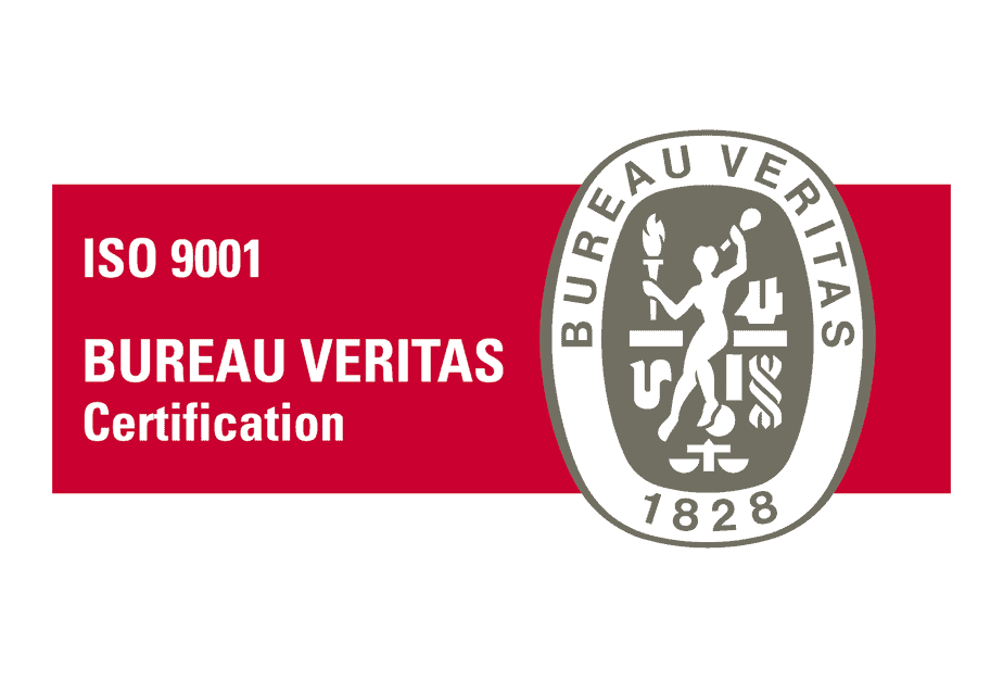 El logotipo de Bureau Veritas Certification es ISO 9001.