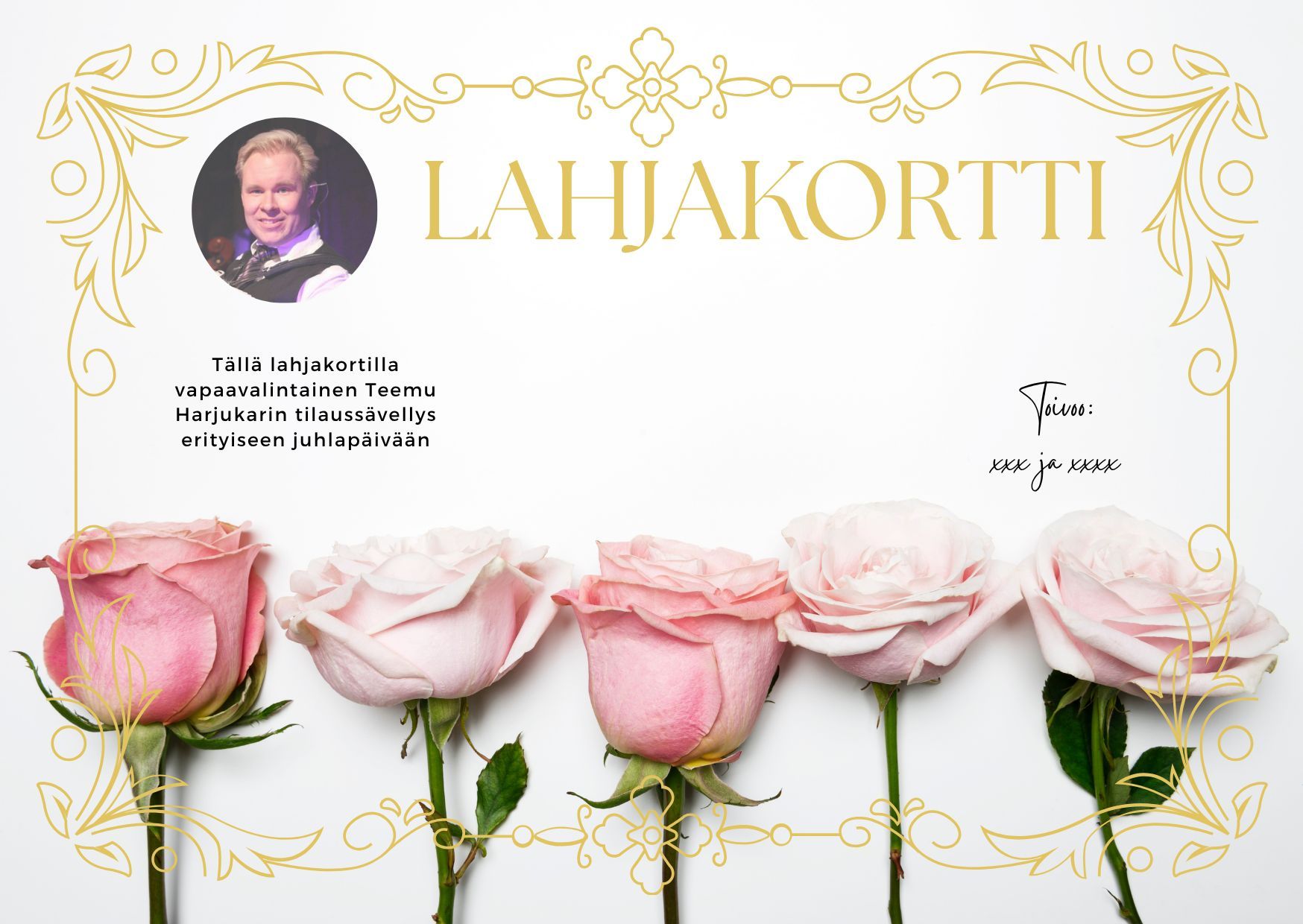 Teemu Harjukari Laulu lahjaksi lahjakortti
