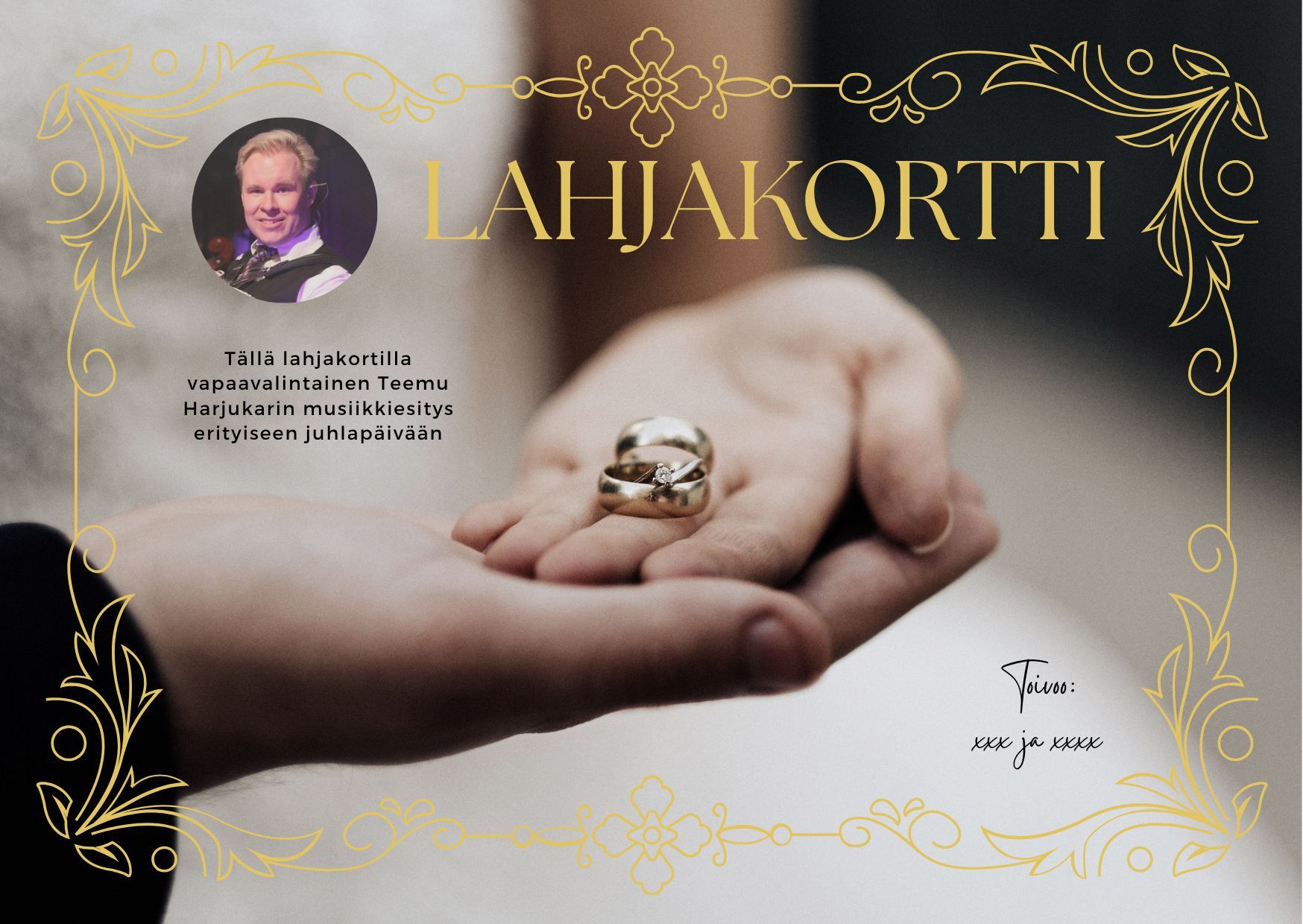 Teemu Harjukari Laulu lahjaksi lahjakortti