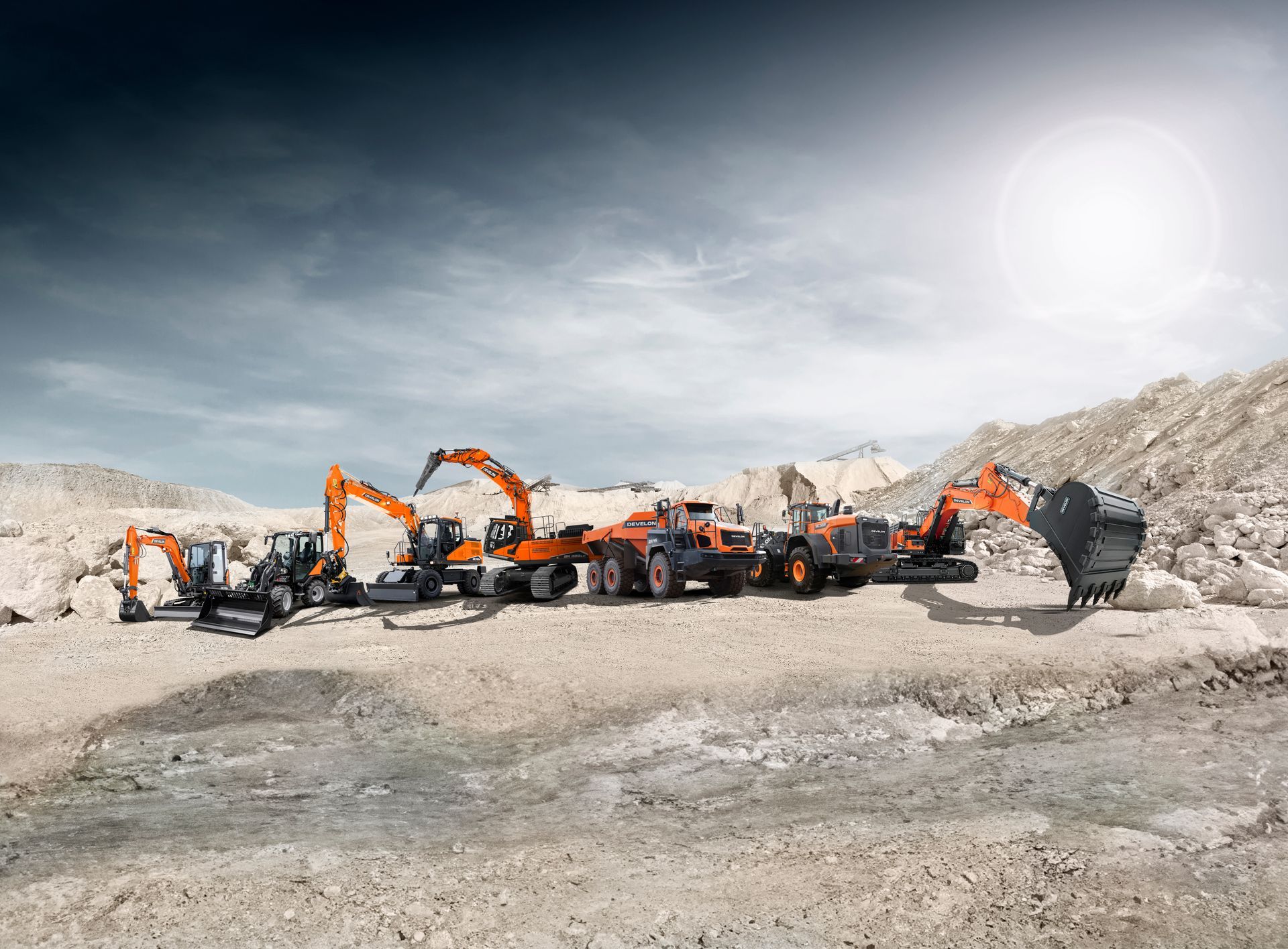 Des engins de chantier