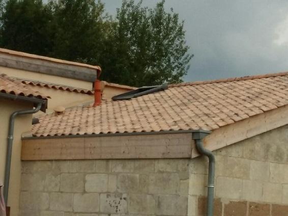 Zoom sur une gouttière