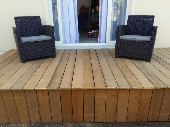 Terrasse en bois exotique