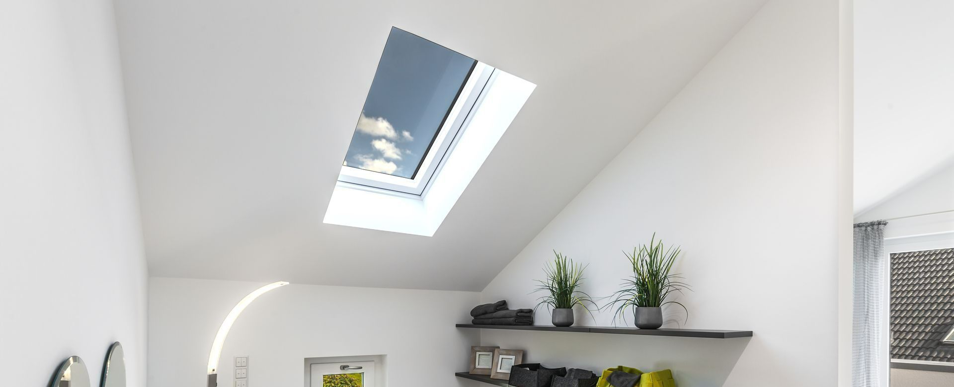 Velux ouvert et luminosité