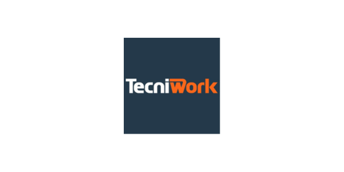 Il logo TecniWork è composto dalla scritta bianca 
