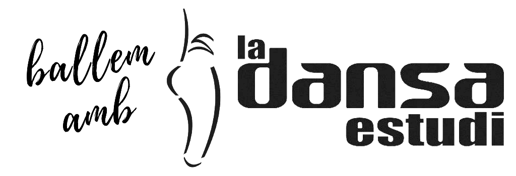 Un logotip en blanc i negre per a un estudi de dansa.