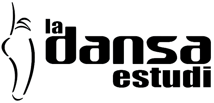 Un logotip en blanc i negre per a un estudi de dansa.