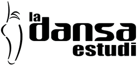 Un logotip en blanc i negre per a un estudi de dansa.