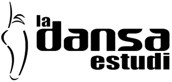 Un logotip en blanc i negre per a un estudi de dansa.