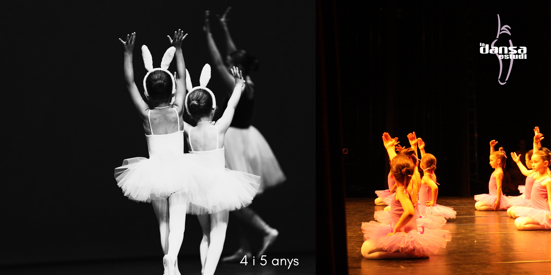 Una fotografía en blanco y negro de un grupo de chicas jóvenes bailando.