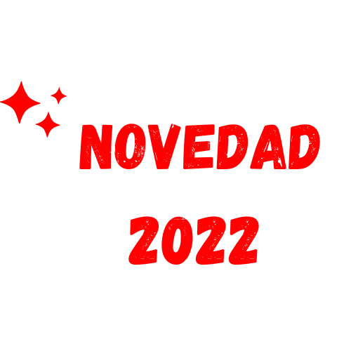 La palabra novedad está en rojo sobre fondo blanco.