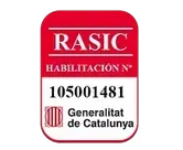 Un cartel rojo y blanco que dice rasc.