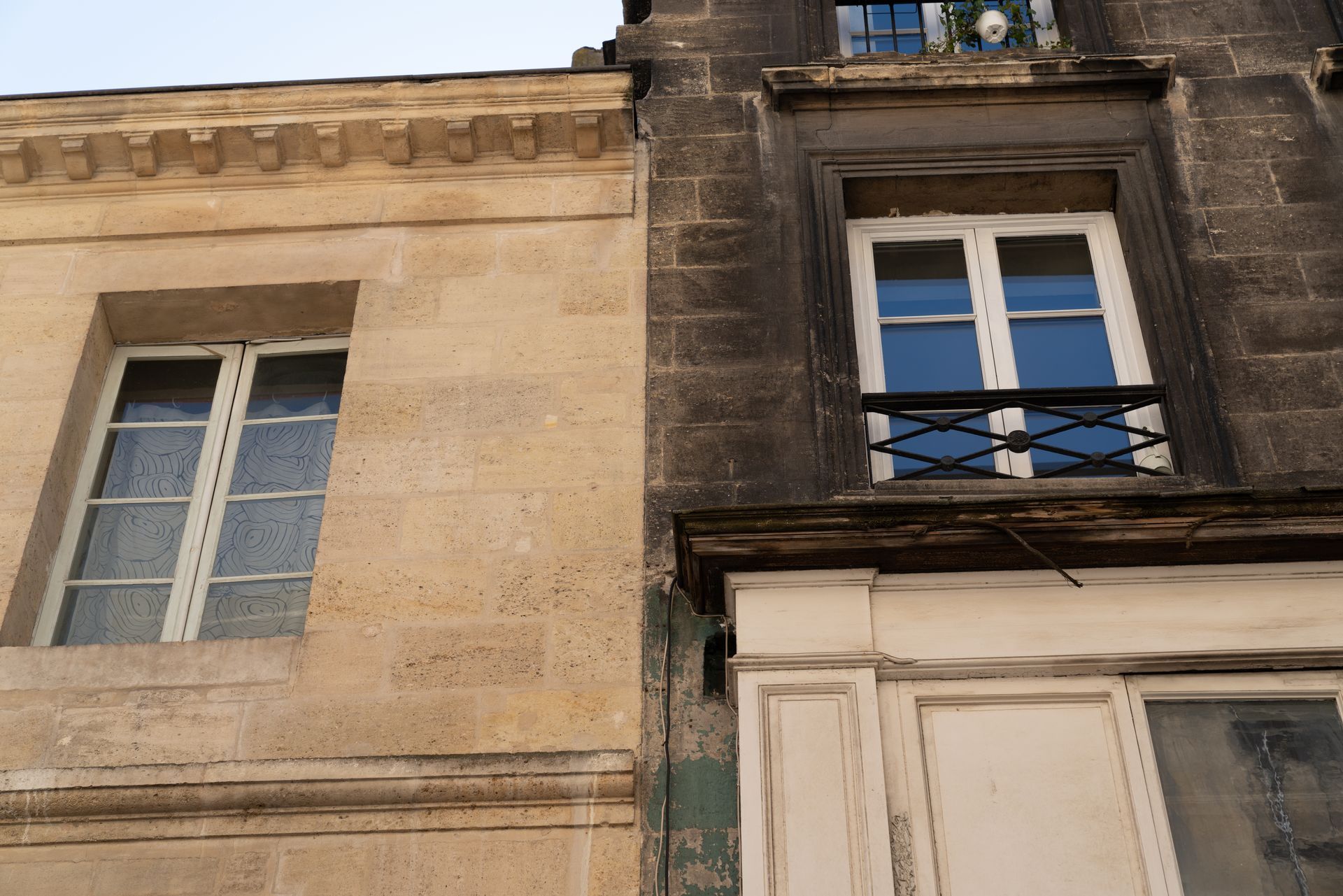 Nettoyage de façade avant et après