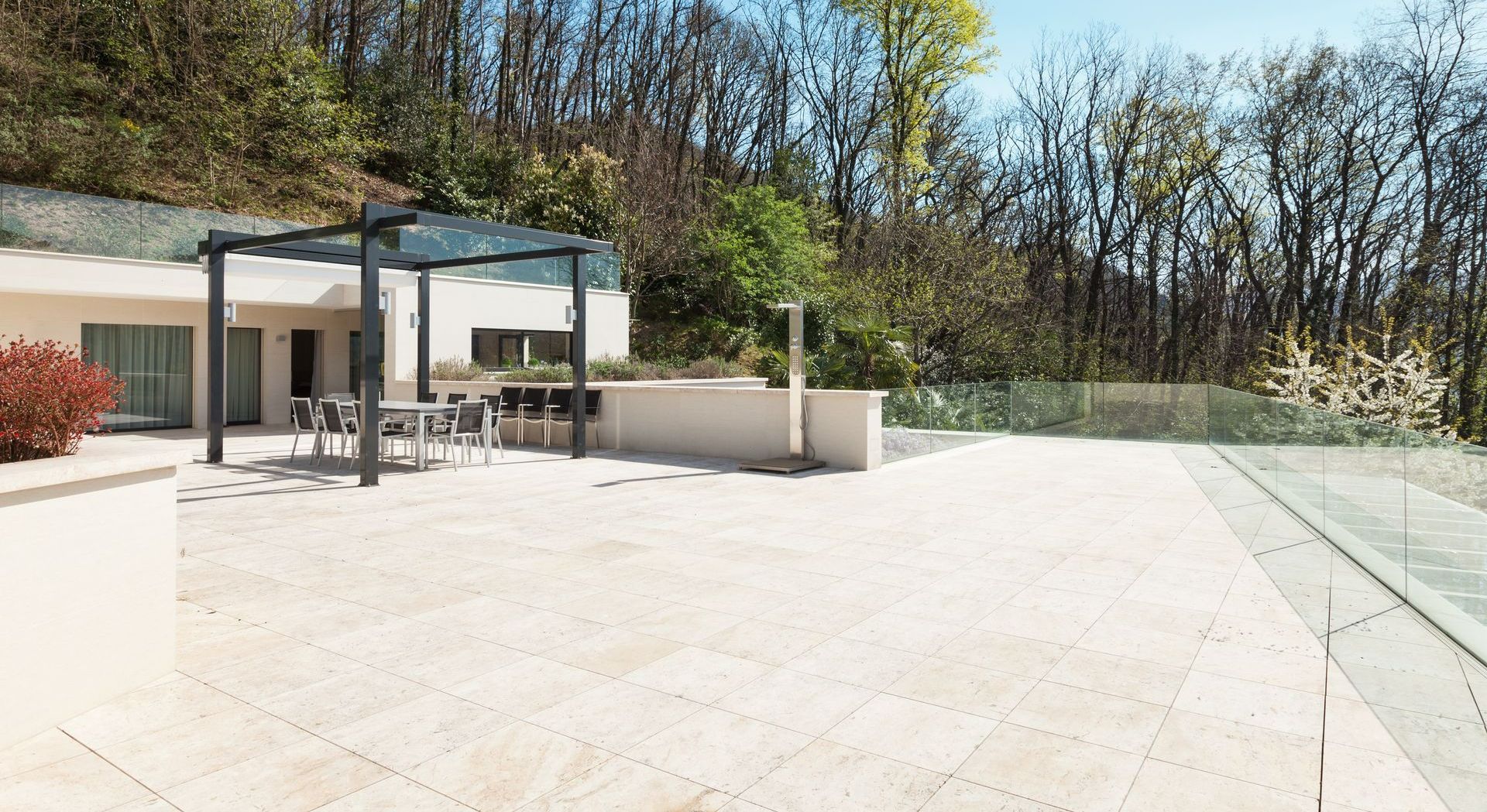 Nettoyage d'une terrasse