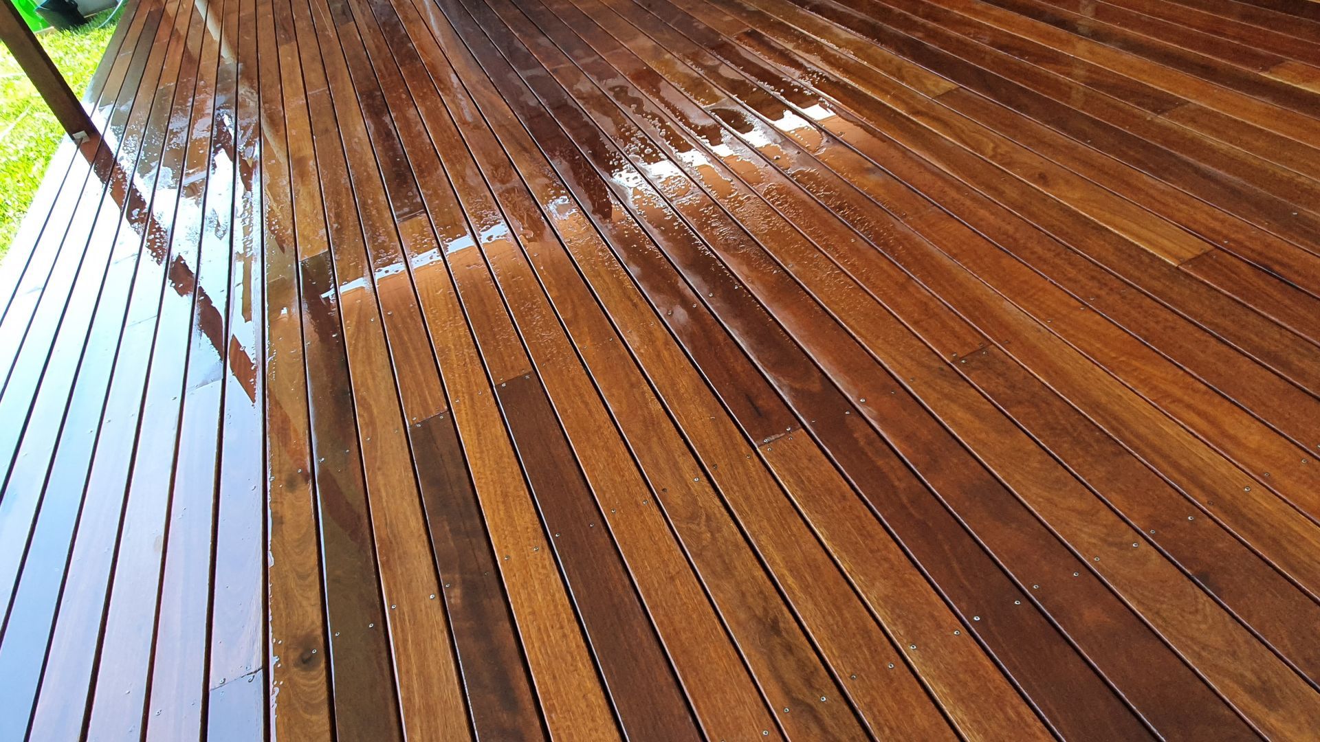 Terrasse avec un traitement hydrofuge