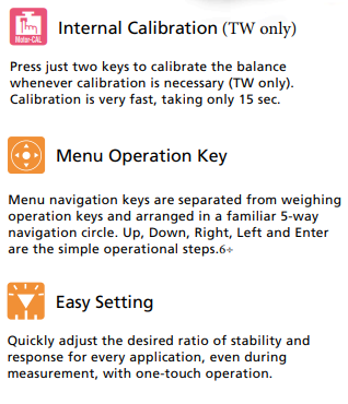 TW / TX / TXB series precision balance details