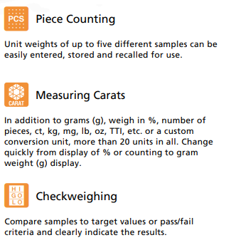 TW / TX / TXB series precision balance details