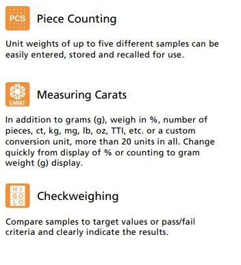 UW / UX series precision balance details
