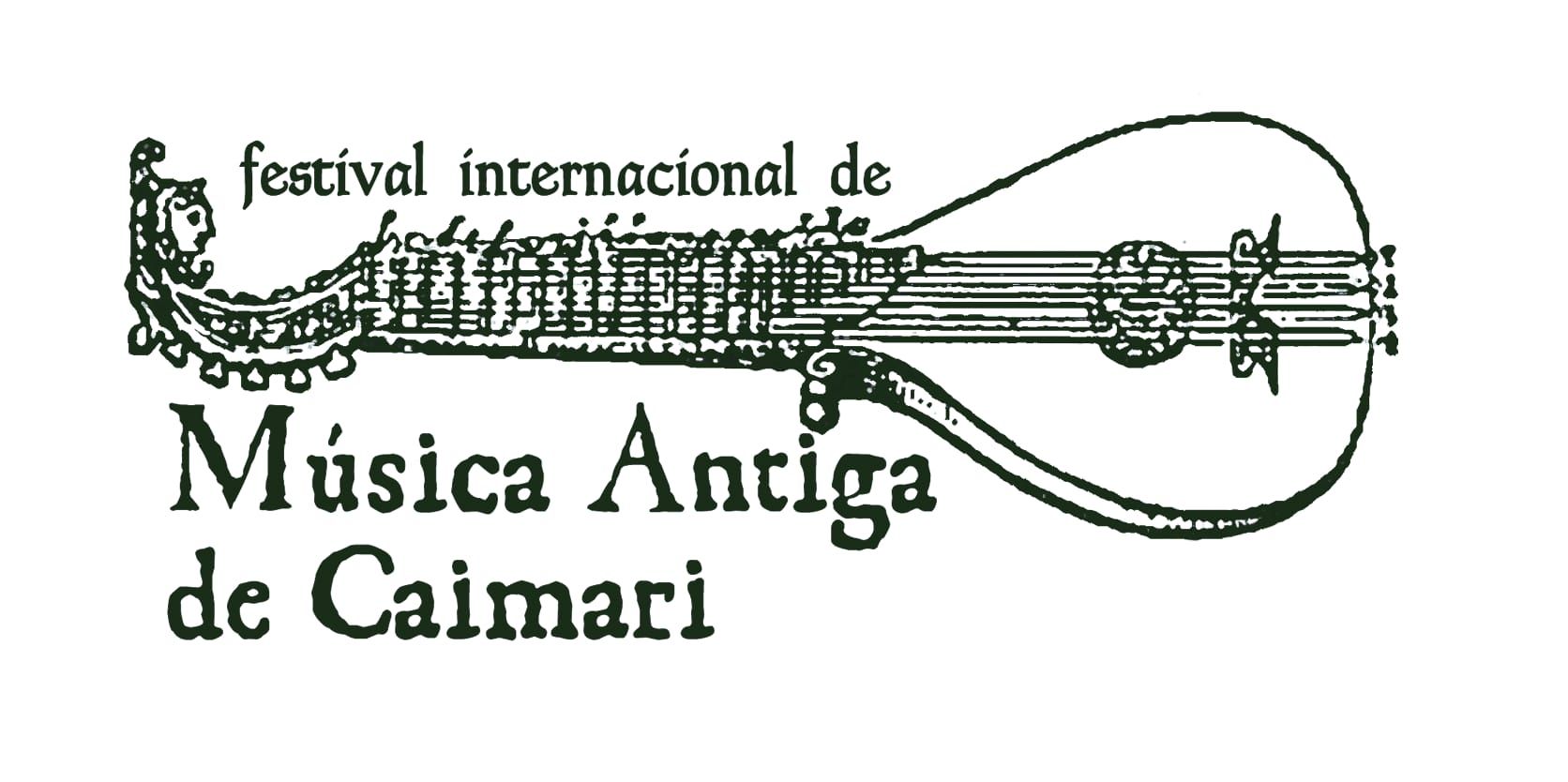Un logotipo en blanco y negro para el Festival Internacional de Música Antigua de Calmari.