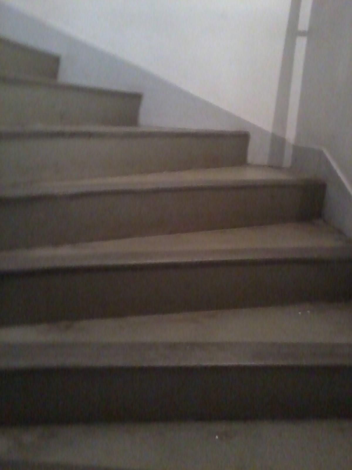 Escalier en béton avant nettoyage