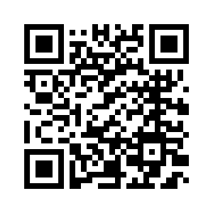 Código QR en blanco y negro centrado sobre un fondo blanco