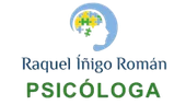 Logotipo de Raquel Iñigo Román, psicóloga, que muestra un cerebro formado por piezas de rompecabezas dentro de la silueta de una cabeza.
