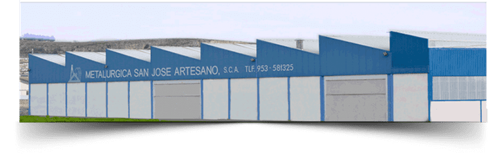 Un edificio azul y blanco con la palabra artesanos en él.