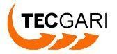 Logotipo de TEC GARI en texto negro con tres flechas naranjas.