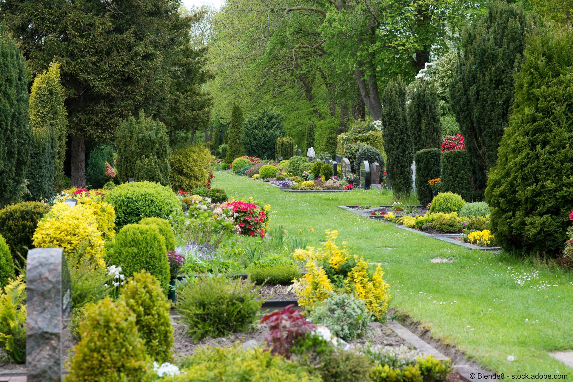 Ein schöner und ruhiger Friedhof
