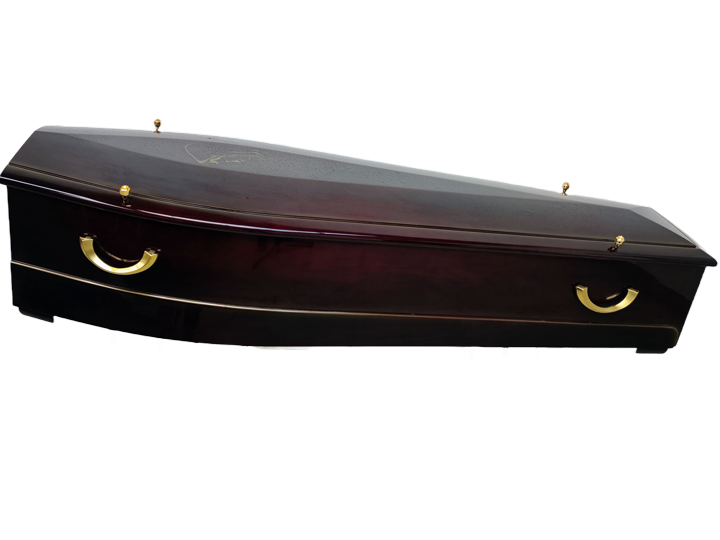 Sarg: Ebenholz, Hochglanz, Körperform, modern