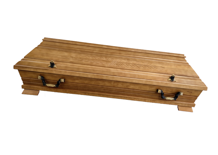 Sarg: Palme, Honigfarben