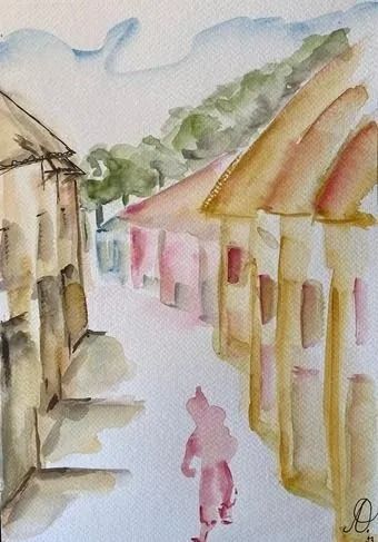 315 El Mensajero 
(Acuarela - 21x30 cm)