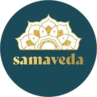 Un círculo azul con la palabra samaveda en él.
