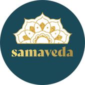 Un círculo azul con la palabra samaveda en él.