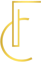 Ein minimalistisches, goldfarbenes Logo mit einem kantigen, stilisierten Buchstaben &bdquo;F&ldquo;, der mit einer geschwungenen, halbkreisf&ouml;rmigen Linie verschlungen ist.