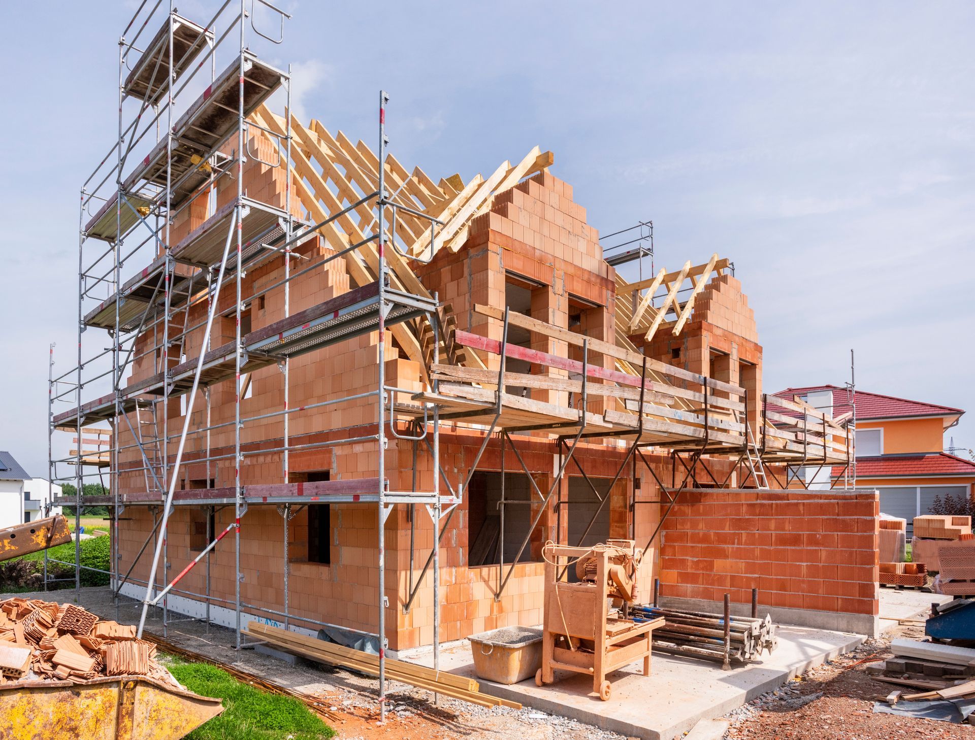 Une maison en construction