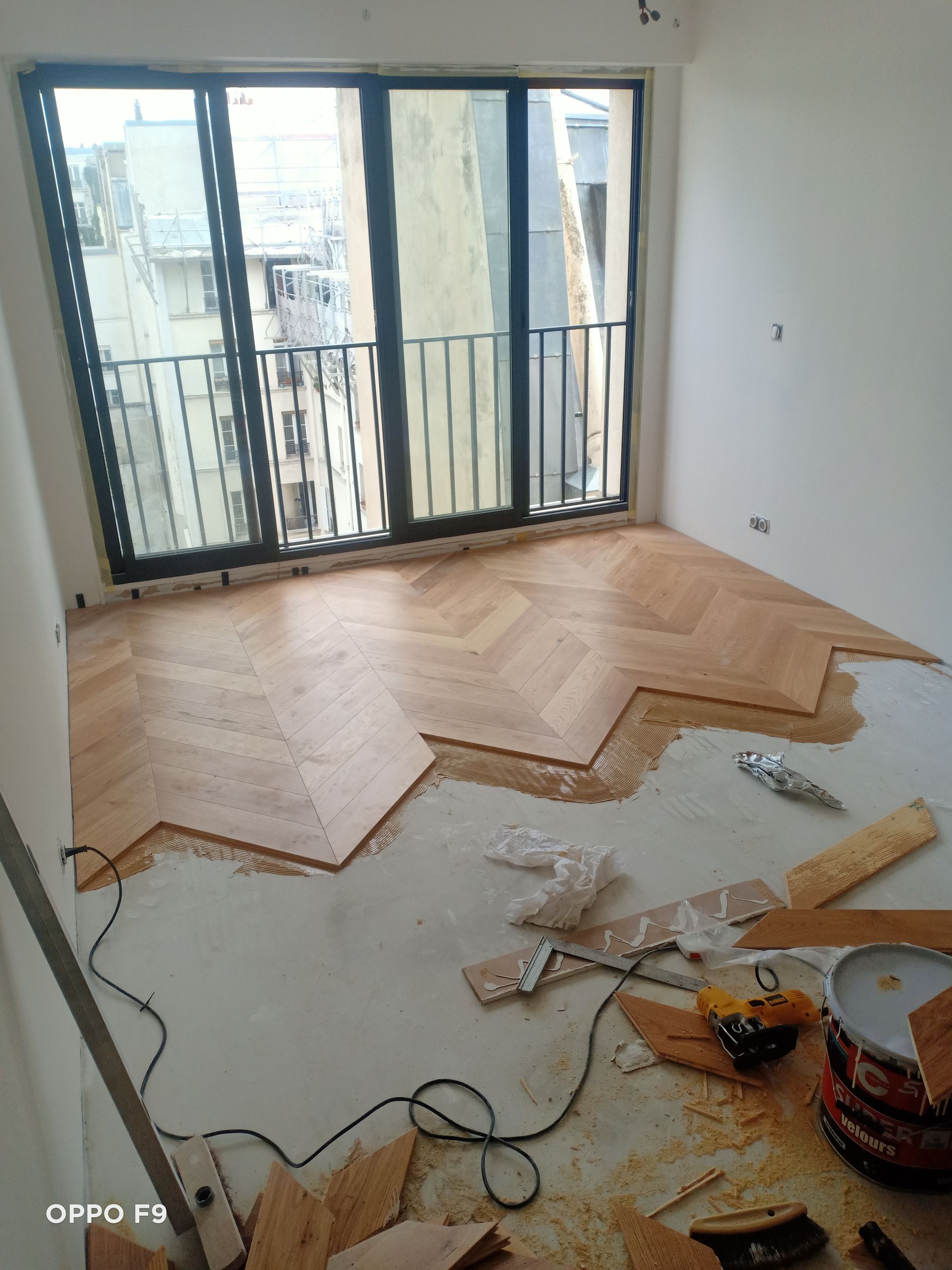 Pose de parquet massif