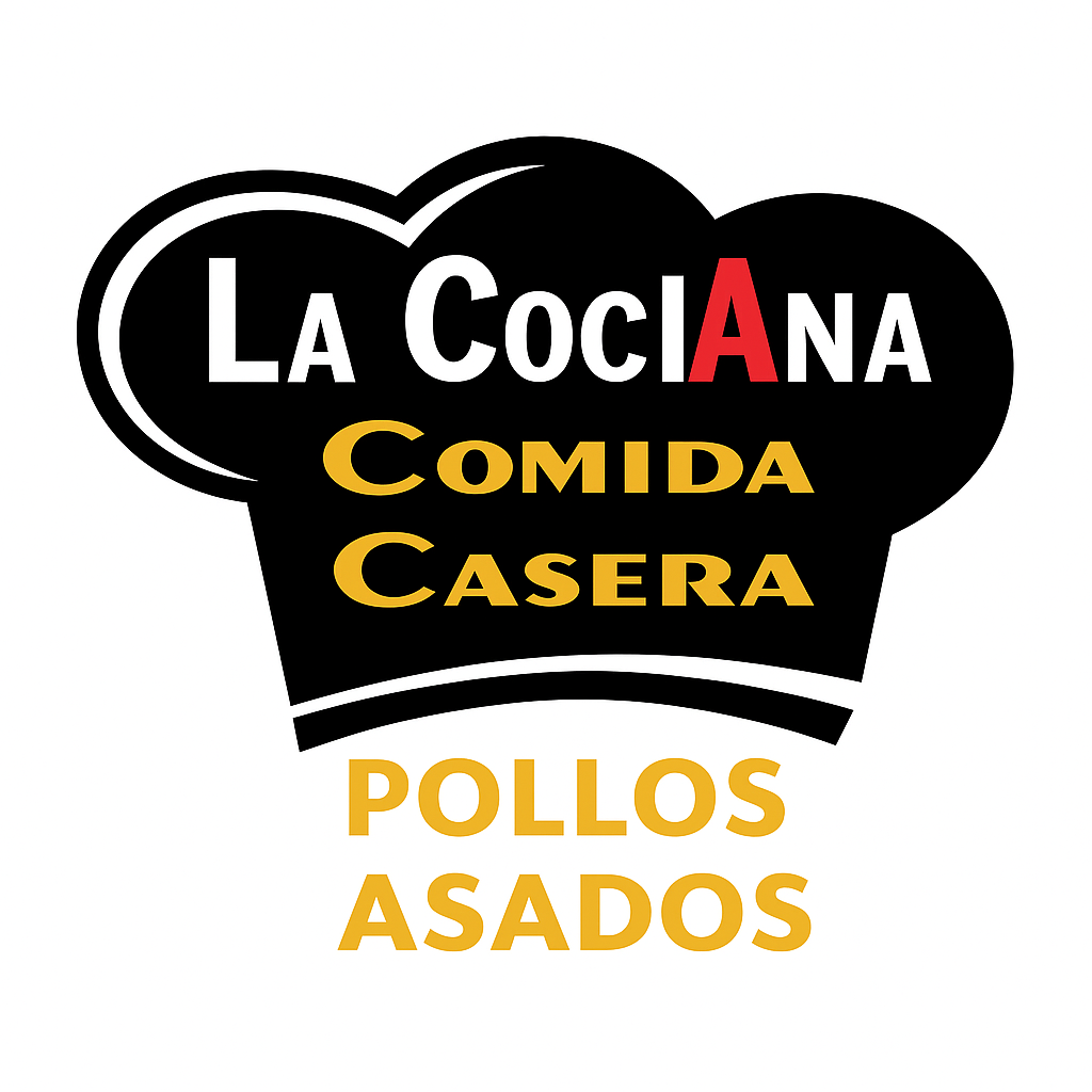 Logo for La CoCiAna, featuring a chef hat with text "La CoCiAna", "Comida Casera", and "Pollos Asados".