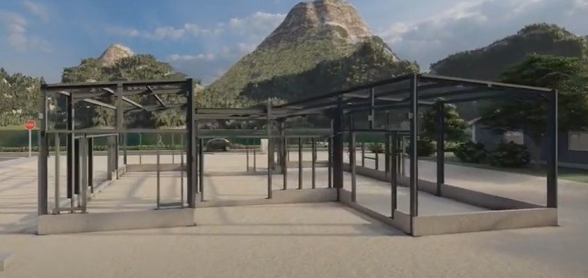 Une charpente métallique en 3D