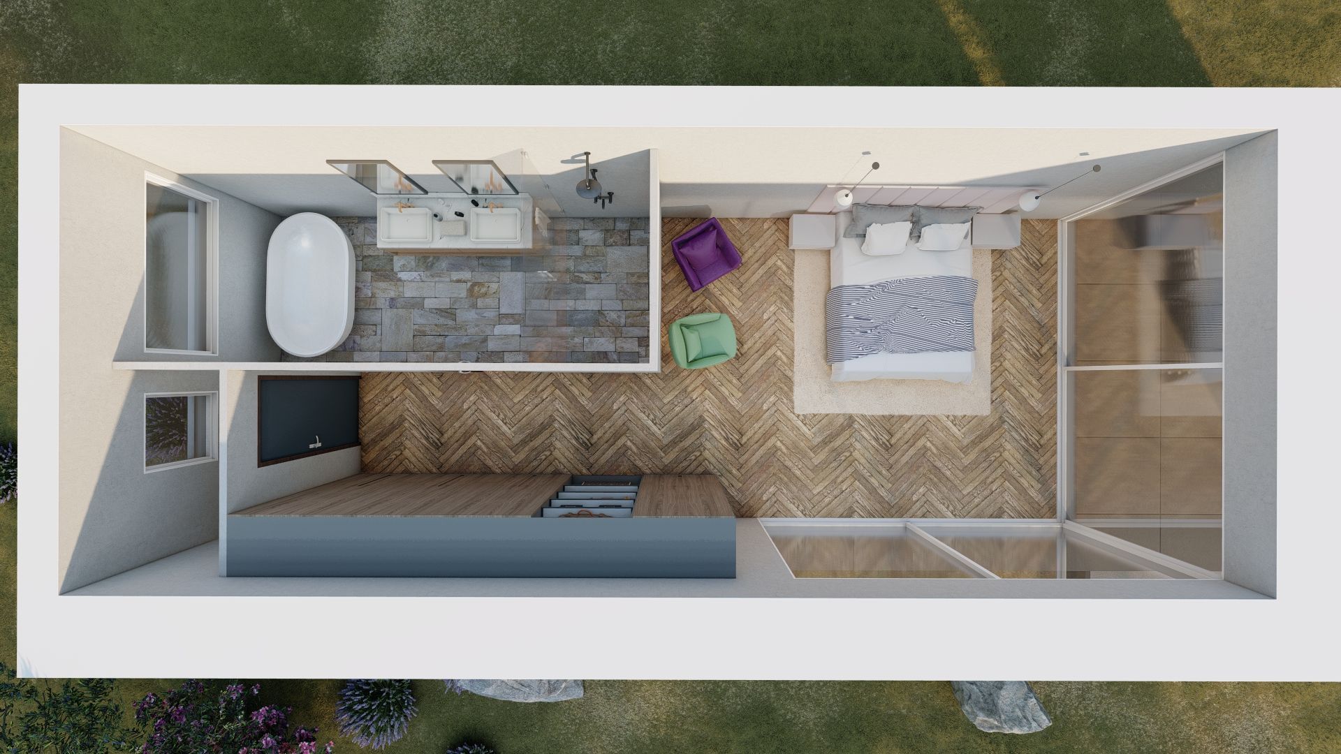 L'intérieur d'un studio