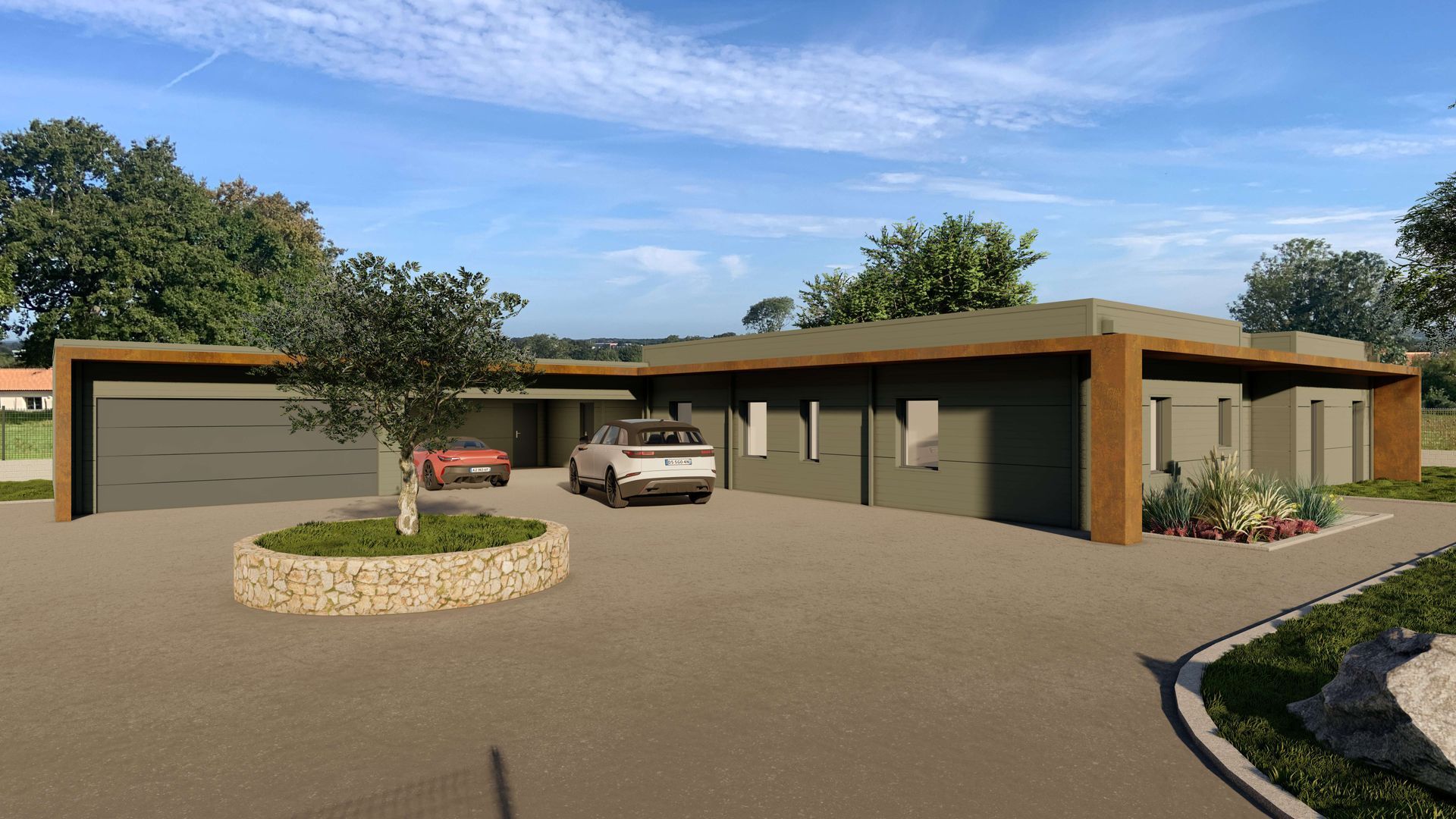 Le garage d'une maison