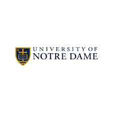 The university of notre dame logo is a shield with a cross on it.