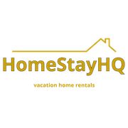 A logo for homestayhq vacation home rentals