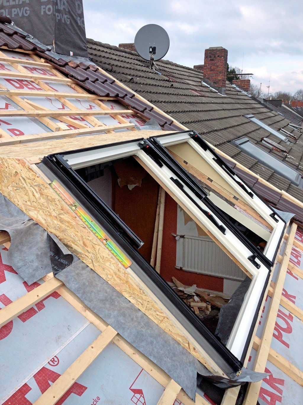 Dachfenster Nahaufnahme von links