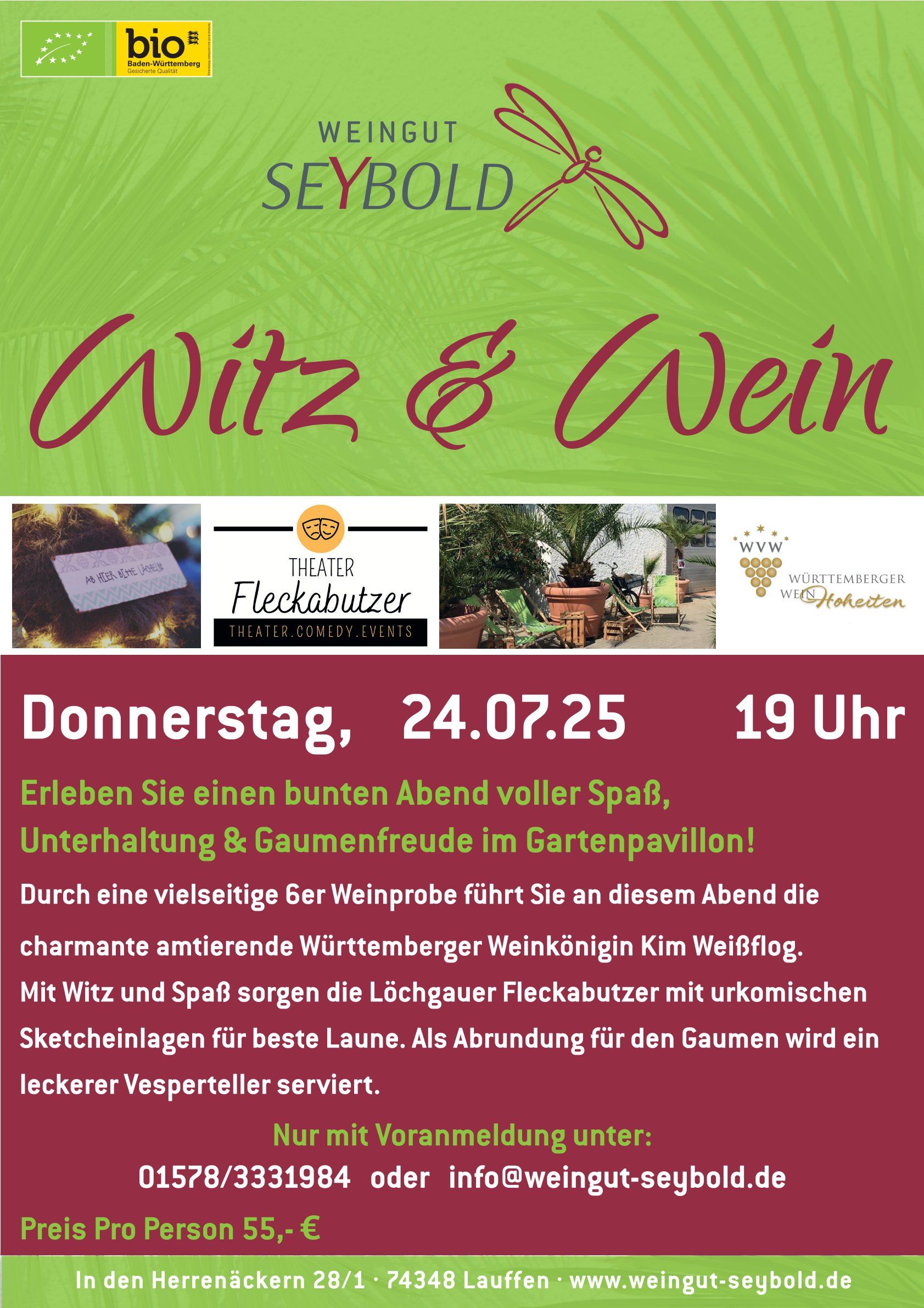Flyer Witz und Wein