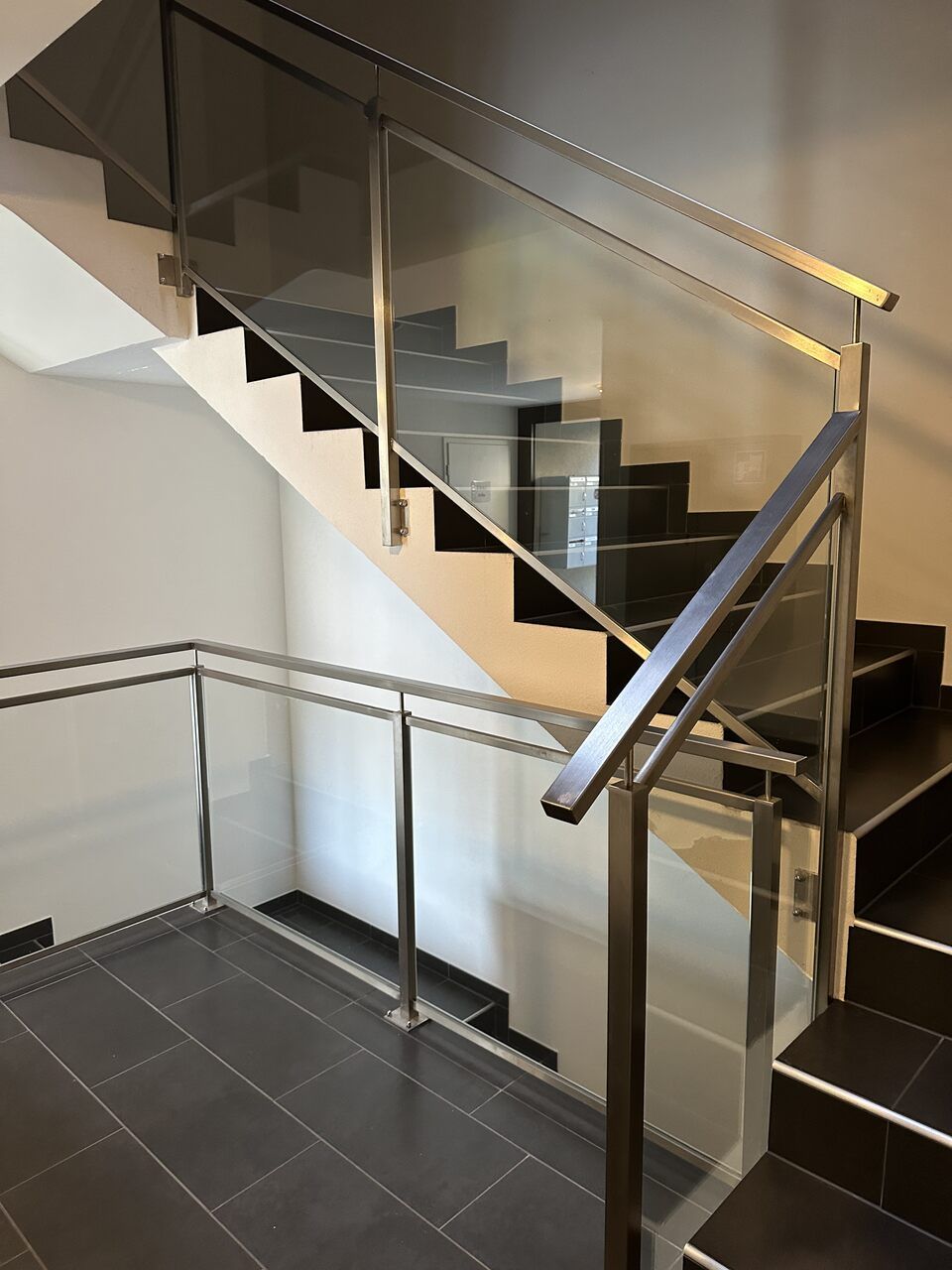 escalier en verre