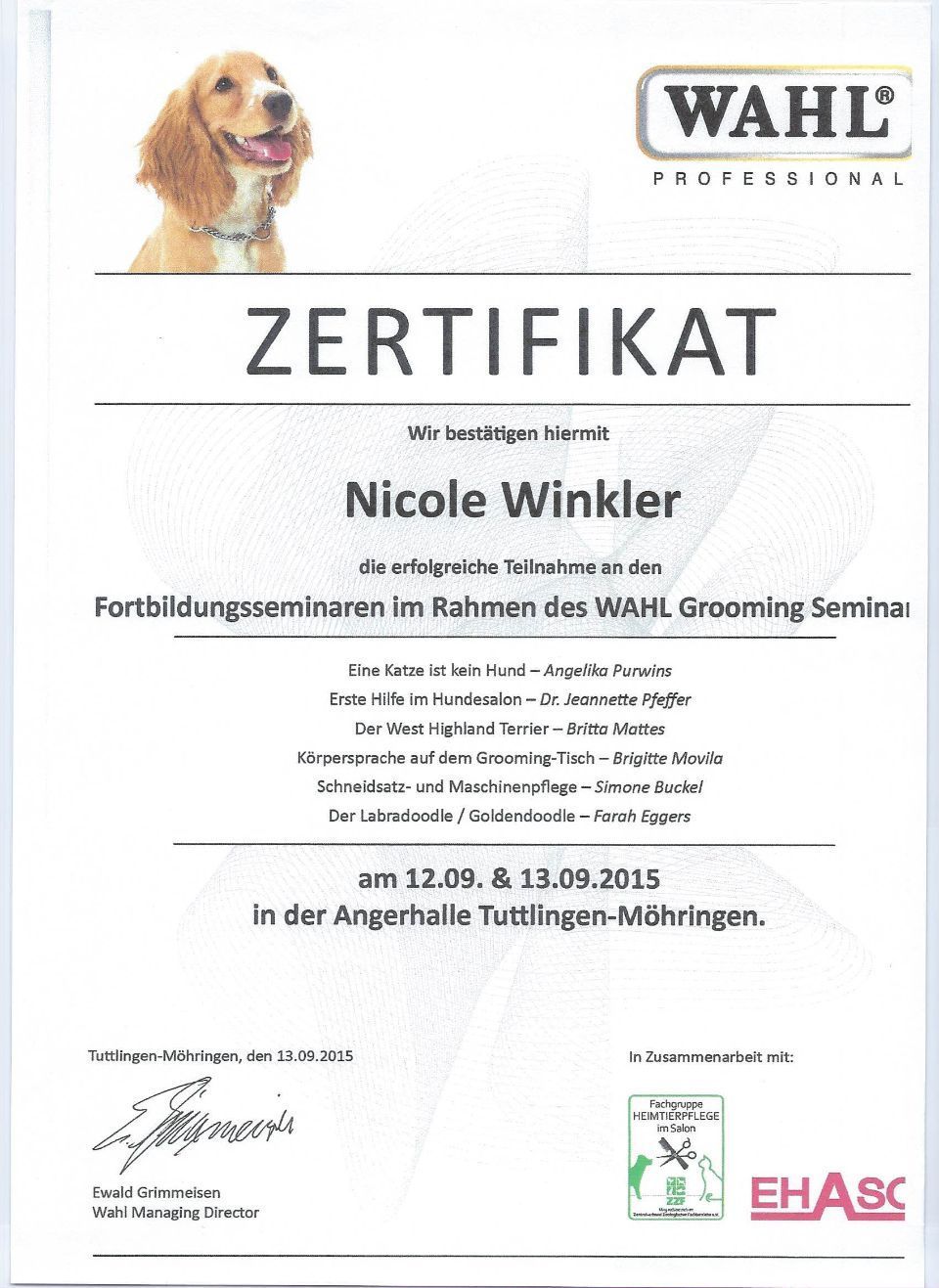 Zertifikat der Praxisleitung