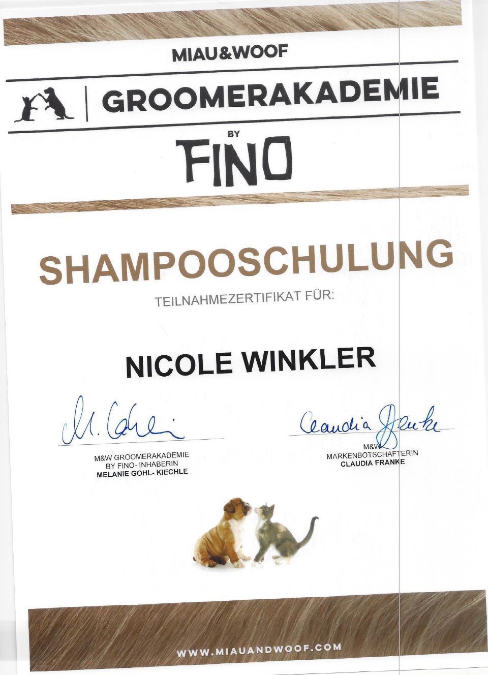 Zertifikat der Praxisleitung