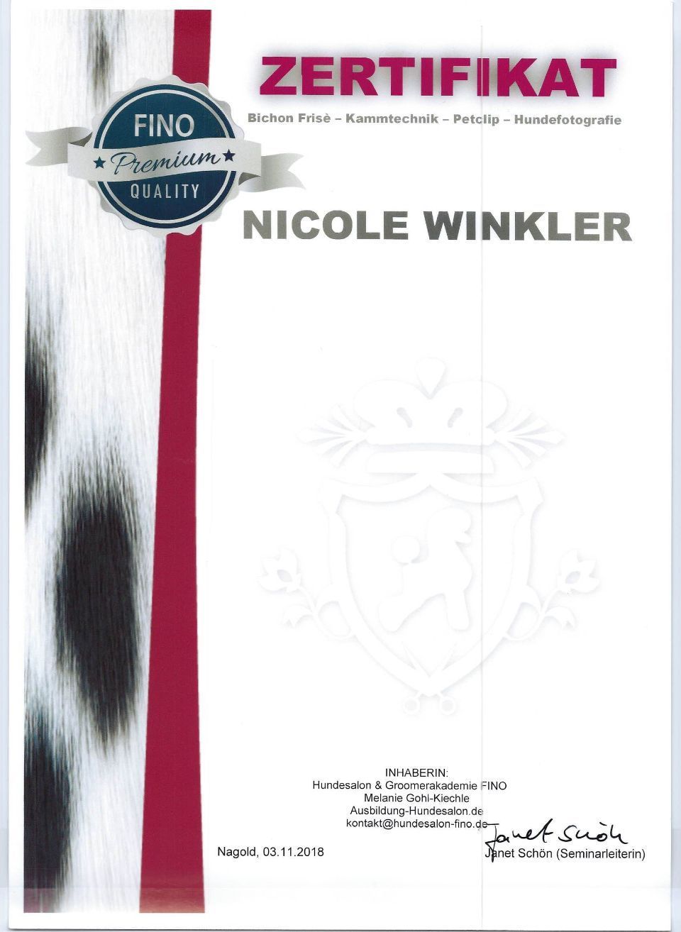 Zertifikat der Praxisleitung